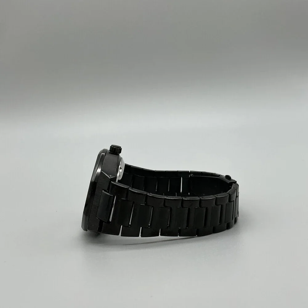 Mens Watch 41mm Black Skeleton Dial Stainless Bracelet Automatic TM-34ZG 8.25